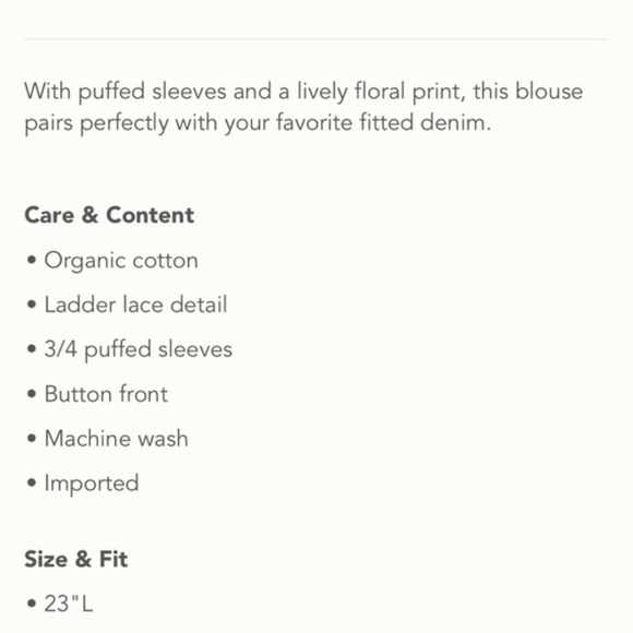 Anthropologie Anita Floral Buttondown - Picture 5 of 16